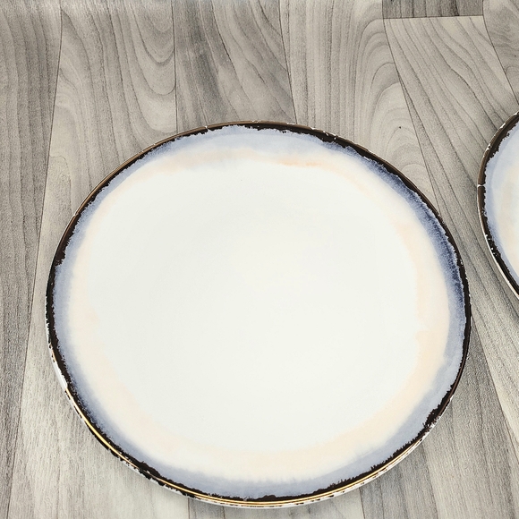 Lenox Summer Radiance Dinner Plate LOT of 2 Durable China  Blue Gold 11" - Picture 5 of 9